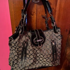 Nine West silver & black purse